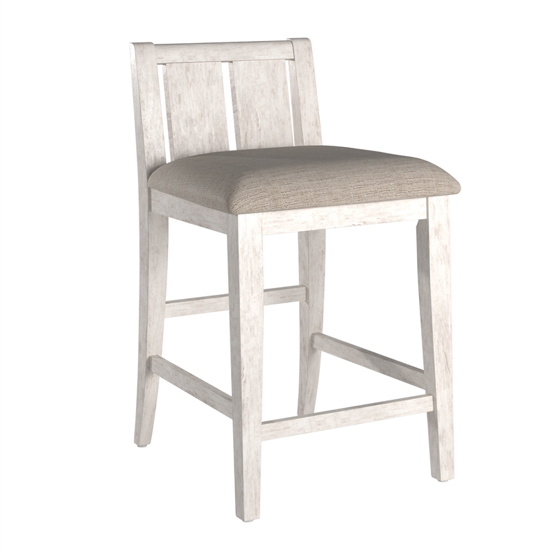 iNSPIRE Q Gray & White Finish Wood Fabric Counter Height Chairs (Set of 2)