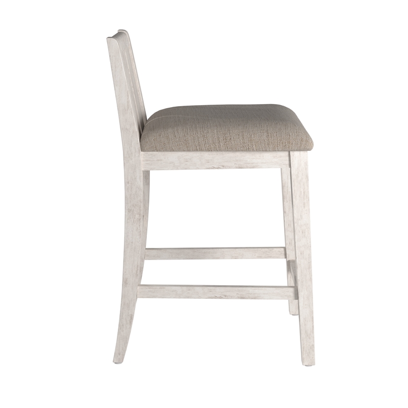 iNSPIRE Q Gray & White Finish Wood Fabric Counter Height Chairs (Set of 2)