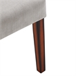 iNSPIRE Q Espresso Wood Chenille Parsons Dining Chairs (Set of 2) in Silver Gray