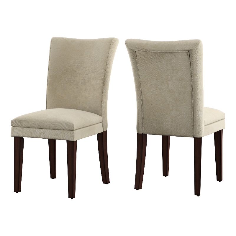 iNSPIRE Q Cherry Wood Microfiber Parsons Dining Chairs (Set of 2) in Light Brown