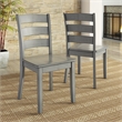 iNSPIRE Q Ladder Back Wood Dining Chairs (Set of 2) in Antique Grey