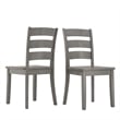 iNSPIRE Q Ladder Back Wood Dining Chairs (Set of 2) in Antique Grey