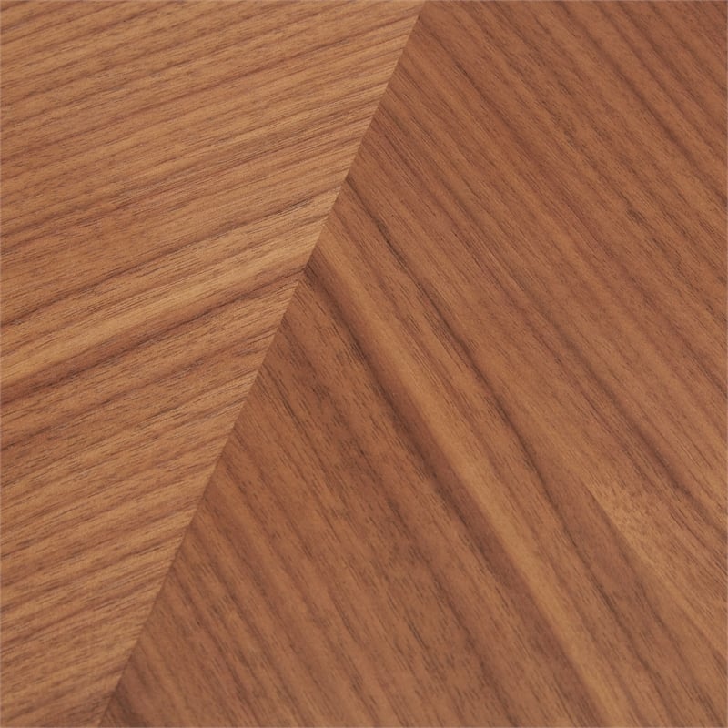 iNSPIRE Q Natural Finish Wood Dining Table With Gold Metal Base