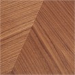 iNSPIRE Q Natural Finish Wood Dining Table With Gold Metal Base