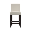 iNSPIRE Q White Faux Leather Wood High Back Counter Height Stools (Set of 2)