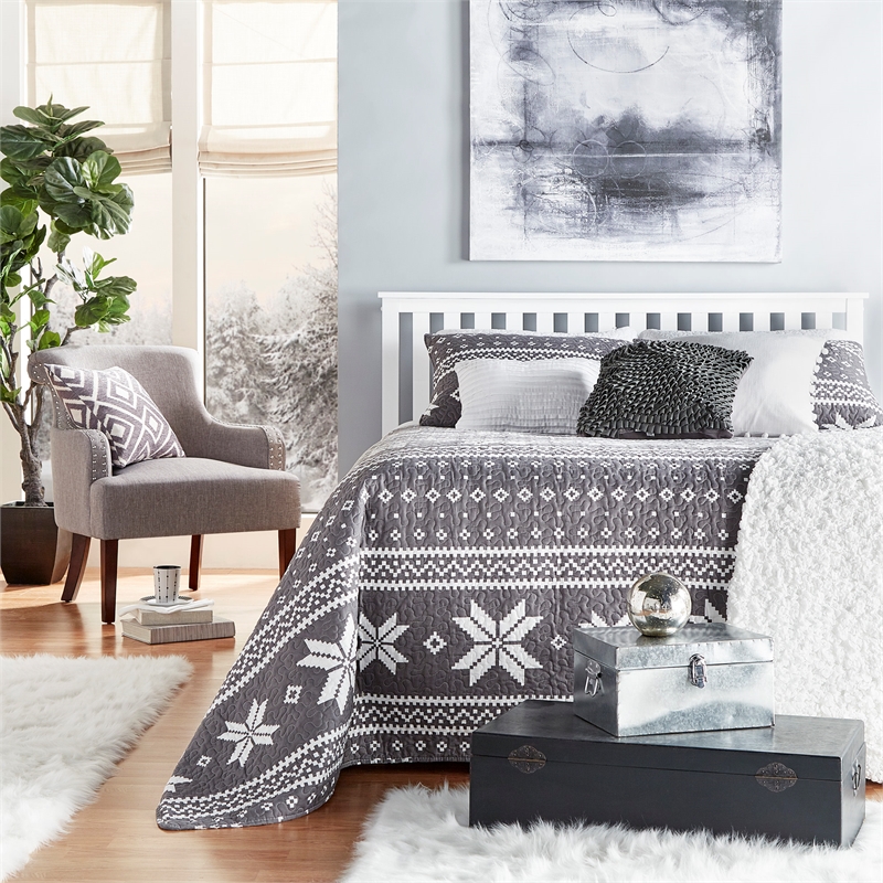 iNSPIRE Q Hammersly White Mission Slat Wood Headboard - Queen