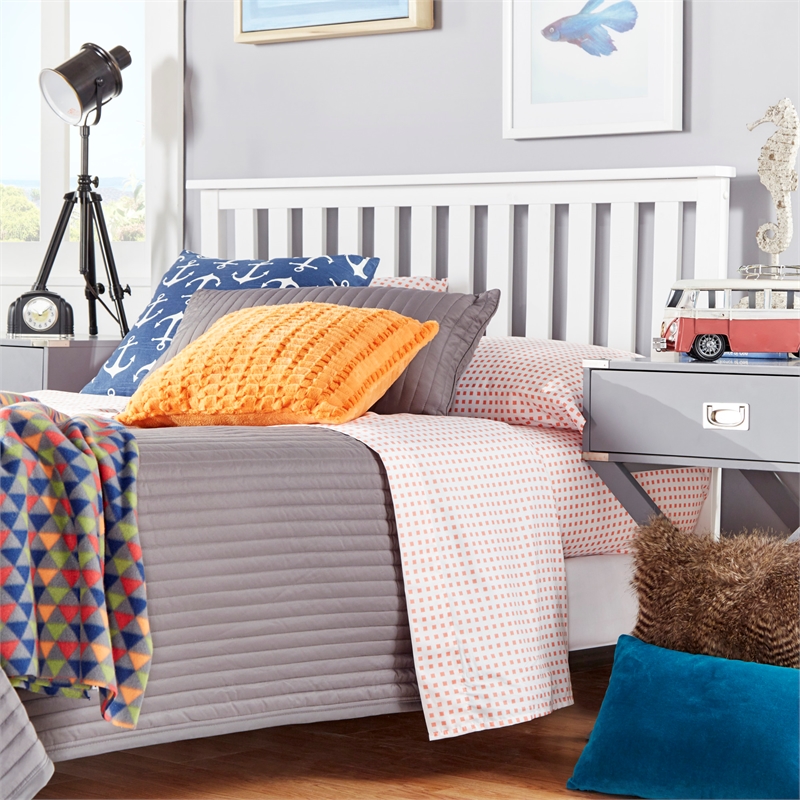iNSPIRE Q Hammersly White Mission Slat Wood Headboard - Full