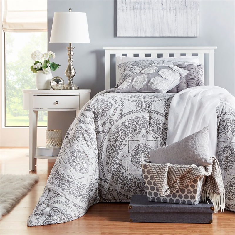 iNSPIRE Q Hammersly White Mission Slat Wood Headboard - Twin
