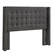 iNSPIRE Q Melina Wood Linen Wingback Headboard - King - Charcoal