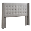 iNSPIRE Q Melina Wood Linen Wingback Headboard - King - Gray