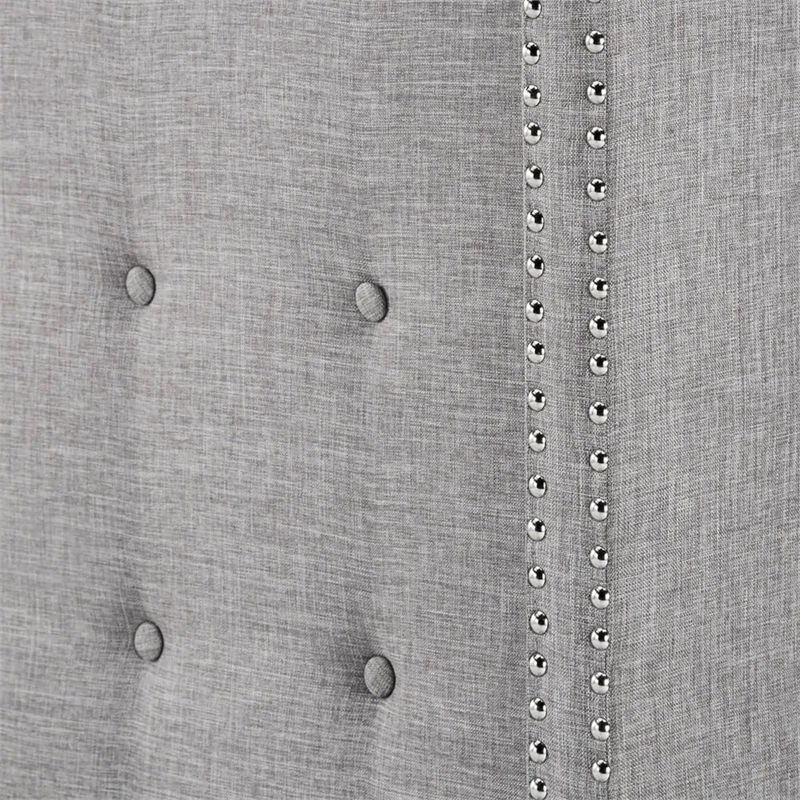 iNSPIRE Q Melina Wood Linen Wingback Headboard - King - Gray