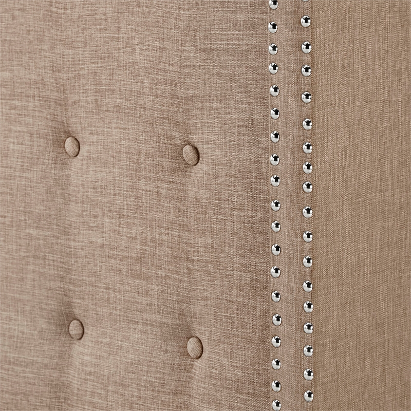iNSPIRE Q Melina Wood Linen Wingback Headboard - Queen - Beige