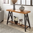 iNSPIRE Q Westyn Rustic Wood Metal Sofa Table with Shelf - Oak