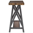 iNSPIRE Q Westyn Rustic Wood Metal Sofa Table with Shelf - Brown