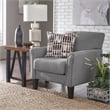 iNSPIRE Q Modern Wood Linen Accent Chair - Gray