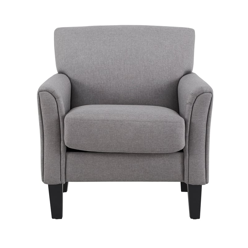 iNSPIRE Q Modern Wood Linen Accent Chair - Gray