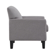 iNSPIRE Q Modern Wood Linen Accent Chair - Gray