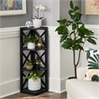 iNSPIRE Q X-Frame 3-Shelf Wood Bookcase - Vulcan Black