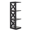 iNSPIRE Q X-Frame 3-Shelf Wood Bookcase - Vulcan Black