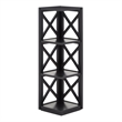 iNSPIRE Q X-Frame 3-Shelf Wood Bookcase - Vulcan Black