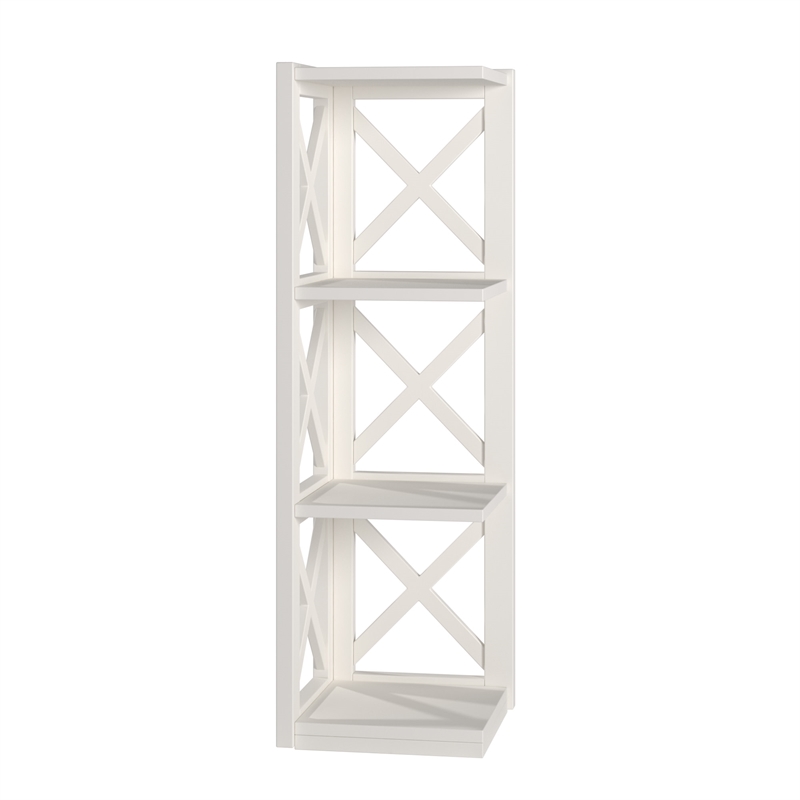 iNSPIRE Q X-Frame 3-Shelf Wood Bookcase - White