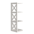 iNSPIRE Q X-Frame 3-Shelf Wood Bookcase - White