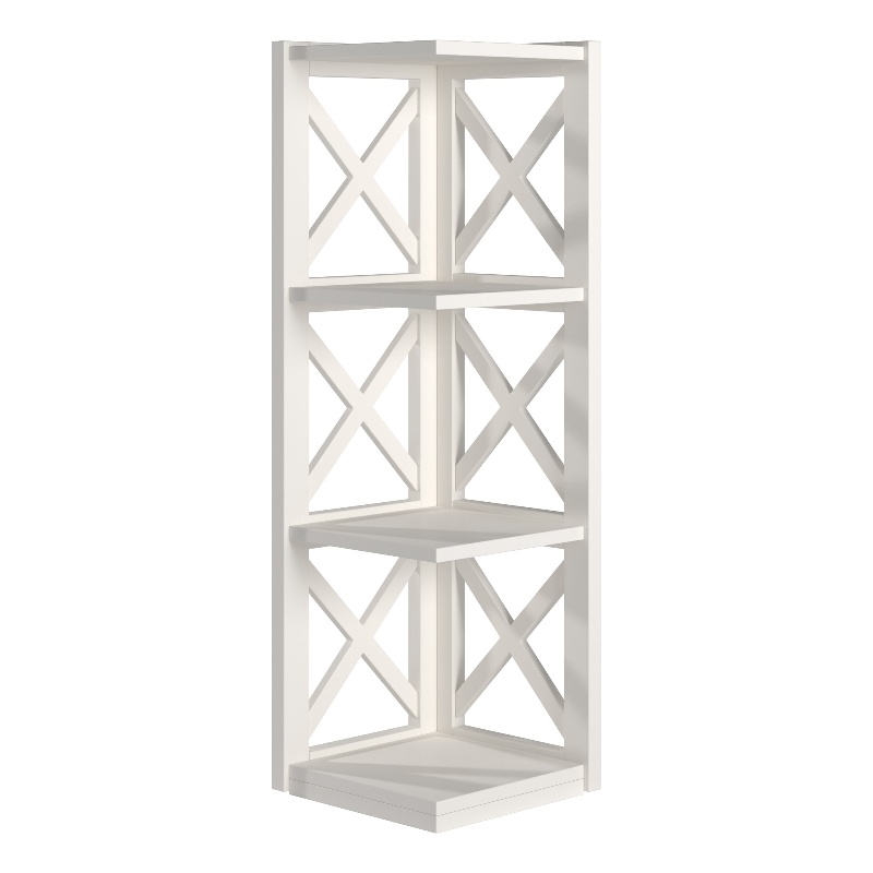 iNSPIRE Q X-Frame 3-Shelf Wood Bookcase - White