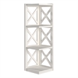 iNSPIRE Q X-Frame 3-Shelf Wood Bookcase - White