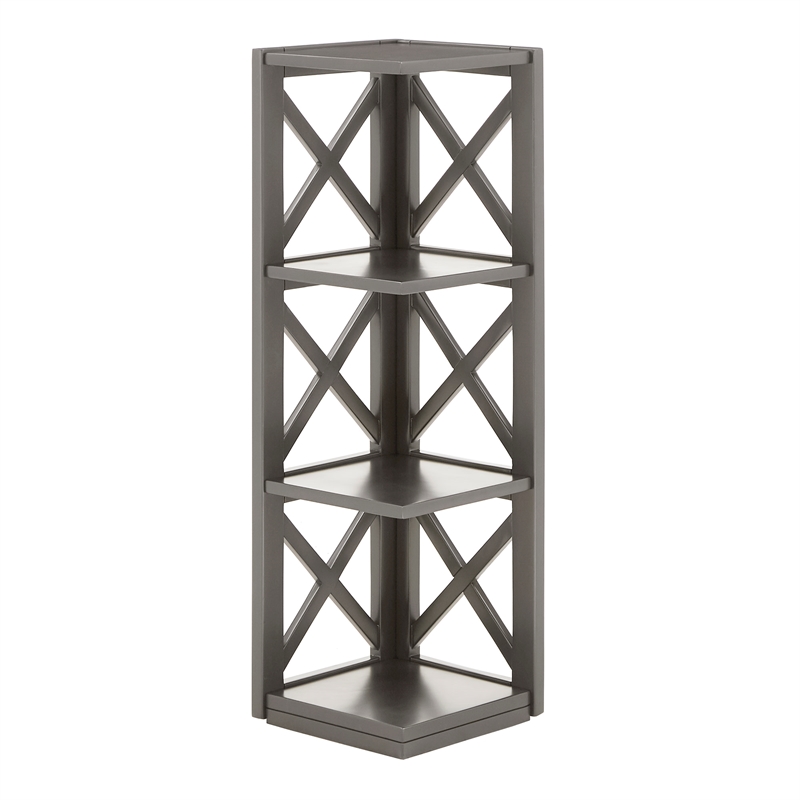 iNSPIRE Q X-Frame 3-Shelf Wood Bookcase - Frost Gray