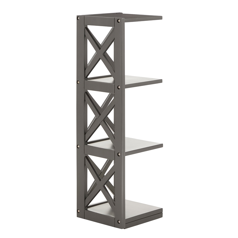 iNSPIRE Q X-Frame 3-Shelf Wood Bookcase - Frost Gray
