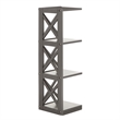 iNSPIRE Q X-Frame 3-Shelf Wood Bookcase - Frost Gray