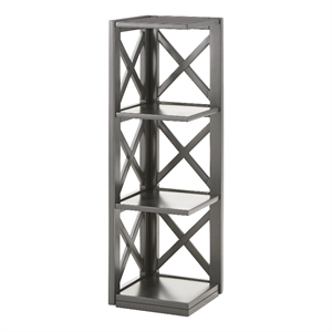 iNSPIRE Q X-Frame 3-Shelf Wood Bookcase - Frost Gray