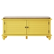 iNSPIRE Q Velvet Cushion Wood Storage Bench - Yellow