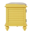 iNSPIRE Q Velvet Cushion Wood Storage Bench - Yellow
