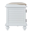 iNSPIRE Q Velvet Cushion Wood Storage Bench - White