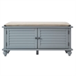 iNSPIRE Q Velvet Cushion Wood Storage Bench - Gray