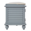 iNSPIRE Q Velvet Cushion Wood Storage Bench - Gray