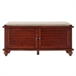iNSPIRE Q Velvet Cushion Wood Storage Bench - Espresso