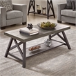 iNSPIRE Q Traditional Engineered Wood Coffee Table with Lower Shelf in Gray