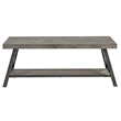 iNSPIRE Q Traditional Engineered Wood Coffee Table with Lower Shelf in Gray