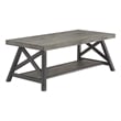 iNSPIRE Q Traditional Engineered Wood Coffee Table with Lower Shelf in Gray