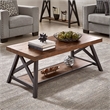 iNSPIRE Q Traditional Engineered Wood Coffee Table with Lower Shelf in Brown