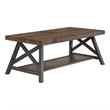 iNSPIRE Q Traditional Engineered Wood Coffee Table with Lower Shelf in Brown