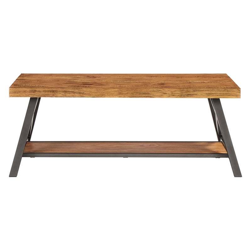 iNSPIRE Q Traditional Engineered Wood Coffee Table with Lower Shelf in Oak