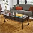 iNSPIRE Q Wood 2-Drawer Coffee Table with Tapered Legs in Dark Walnut