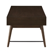 iNSPIRE Q Wood 2-Drawer Coffee Table with Tapered Legs in Dark Walnut