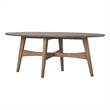 iNSPIRE Q Contemporary Oval Wood Coffee Table with Tapered Legs in Dark Walnut