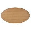 iNSPIRE Q Oval Contemporary Wood Coffee Table with Tapered Legs in Light Oak