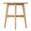 iNSPIRE Q Round Contemporary Wood End Table with Tapered Legs in Light Oak