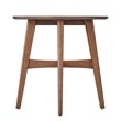iNSPIRE Q Round Contemporary Wood End Table with Tapered Legs in Dark Walnut
